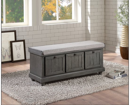 Lift top storage bench