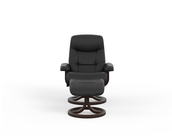 Swivel Armchair and Stool by Fjords-Large