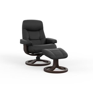 Swivel Armchair and Stool by Fjords-Small