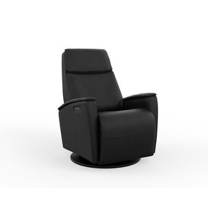 Power Rocking and Swivel Reclining Armchair in leather by Fjords-Small