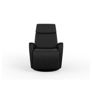 Power Rocking and Swivel Reclining Armchair in leather by Fjords-Small