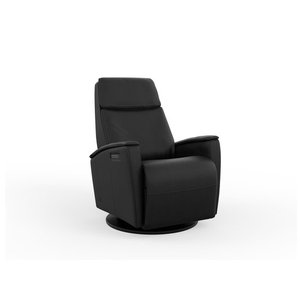 Power Rocking and Swivel Reclining Armchair in leather by Fjords-Large
