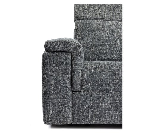 Zoe Motorized Reclining Fabric Sofa by Elran