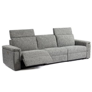 Zoe Motorized Reclining Fabric Sofa by Elran