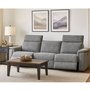 Zoe Motorized Reclining Fabric Sofa by Elran