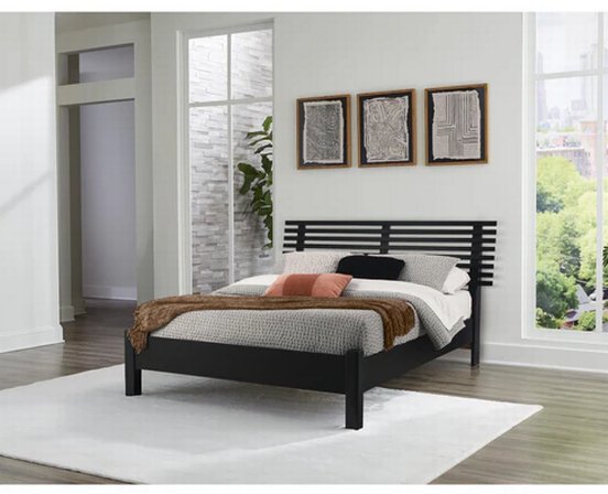 Ashley 60-inch Platform Bed with Slatted Headboard 