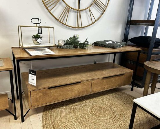 Finesse TV Stand in Yellow Birch by Forge Design - 95-62-B-M07