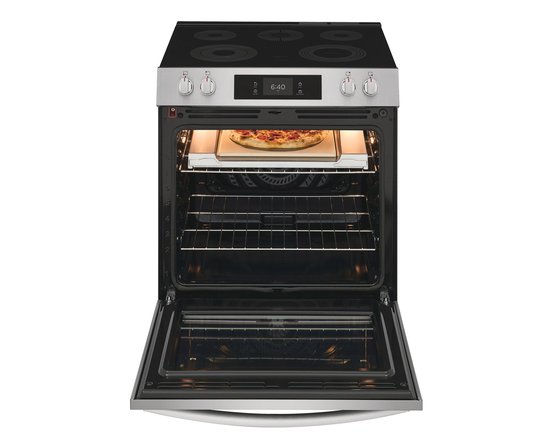 Frigidaire Gallery 30 in. Inch Front Control Electric Range with Stone-Baked Pizza- GCFE307CBF