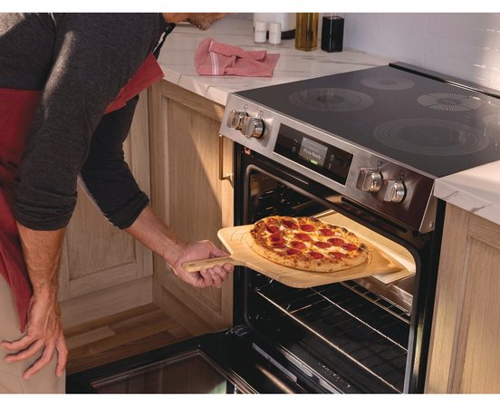 Frigidaire Gallery 30 in. Inch Front Control Electric Range with Stone-Baked Pizza- GCFE307CBF