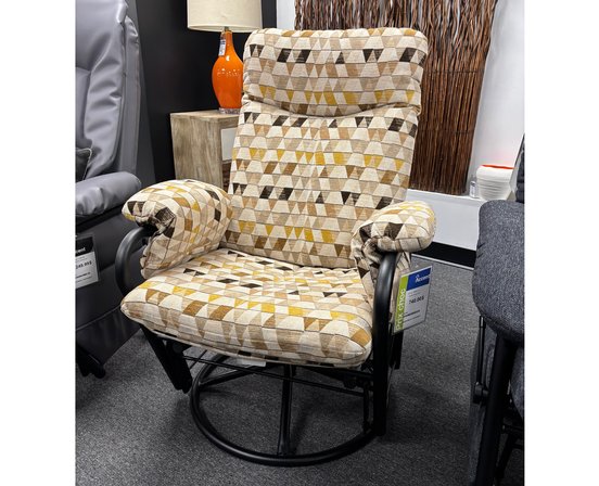 Fauteuil sur billes inclinable berçant et pivotant en tissu de Pel