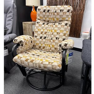 Fauteuil sur billes inclinable berçant et pivotant en tissu de Pel