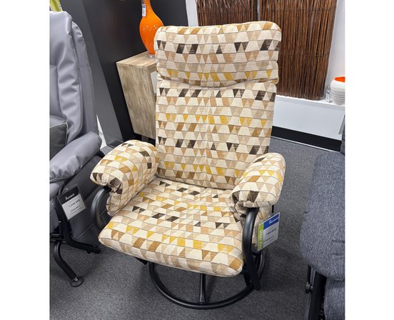 Fauteuil sur billes inclinable berçant et pivotant en tissu de Pel