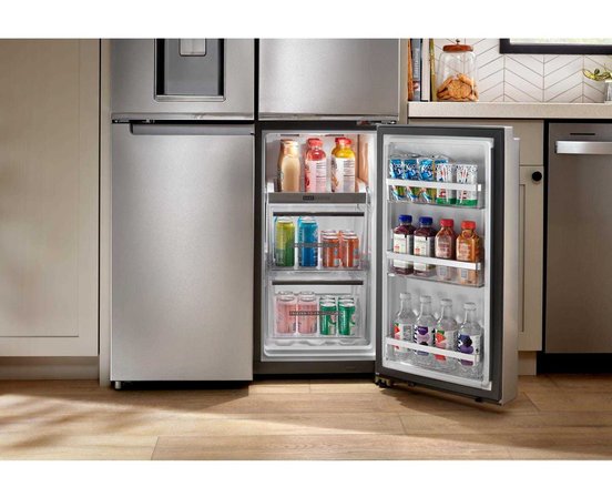 Whirlpool 36-Inch Counter Depth 4 Door Refrigerator with Ice Maker in Door - WRQC7836RZ