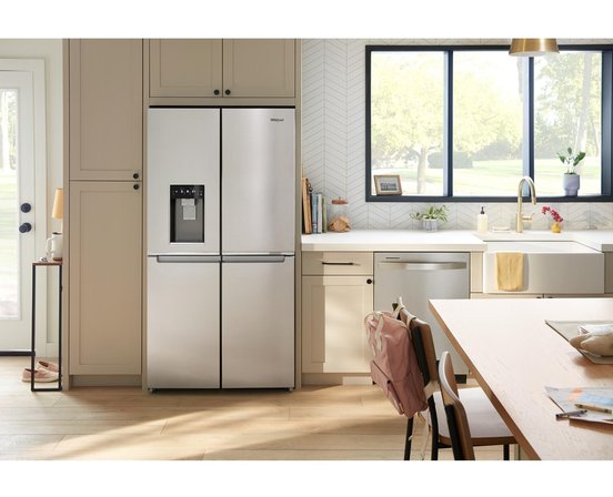 Whirlpool 36-Inch Counter Depth 4 Door Refrigerator with Ice Maker in Door - WRQC7836RZ