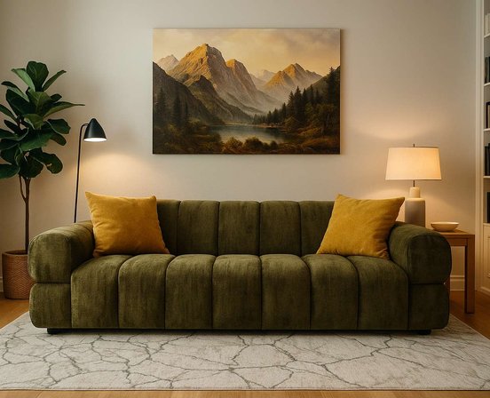 Fabric Stationnary Sofa by Deco-Style