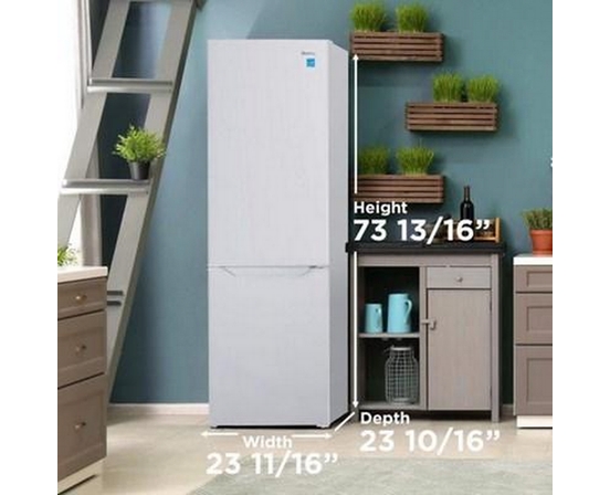 Danby 24-Inch, 10.3 Cu.Ft. Freestanding Bottom Freezer Refrigerator With Led Lighting - DBMF100B1WDB