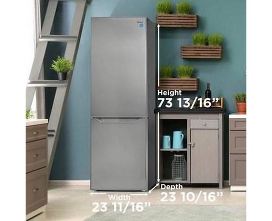 Danby 24-Inch, 10.3 Cu.Ft. Freestanding Bottom Freezer Refrigerator With Led Lighting - DBMF100B1SLDB