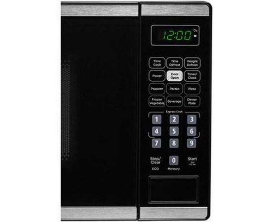 Danby 17-Inch, 0.7 Cu.Ft. Countertop Microwave Oven With 6 Auto Cook Options - DBMW0722BBS