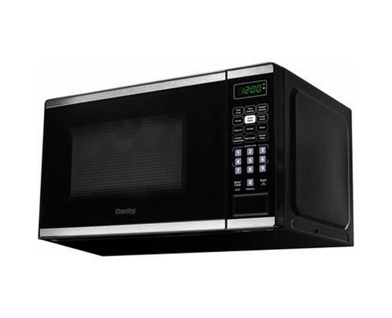 Danby 17-Inch, 0.7 Cu.Ft. Countertop Microwave Oven With 6 Auto Cook Options - DBMW0722BBS