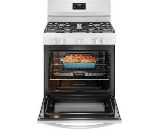 Frigidaire 30-Inch Freestanding Gas Range With 5 Burners - FCRG3052BW