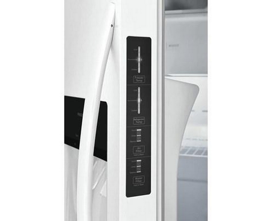 Frigidaire 33-Inch, 22.2 Cu.Ft. Freestanding Side-By-Side Refrigerator With Ice And Water Dispensing System - FRSS2323AW