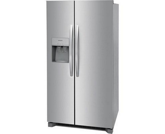 Frigidaire 36-Inch, 25.6 Cu.Ft. Freestanding Side-By-Side Refrigerator With Ice And Water Dispensing System - FRSS2623AS