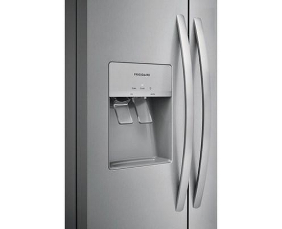 Frigidaire 36-Inch, 25.6 Cu.Ft. Freestanding Side-By-Side Refrigerator With Ice And Water Dispensing System - FRSS2623AS