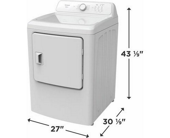 Frigidaire 7 Cu. Ft. Electric Dryer - FLVE700CAW