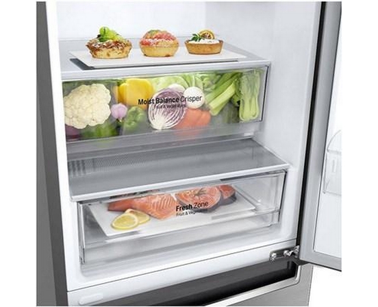 LG 24-Inch, 12 Cu.Ft. Counter-Depth Bottom-Freezer Refrigerator With Multi-Air Flow System - LBNC12231V