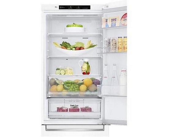 LG 24-Inch, 12 Cu.Ft. Counter-Depth Bottom-Freezer Refrigerator With Multi-Air Flow System - LBNC12231W