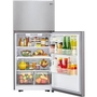 LG 30-Inch, 20.2 Cu.Ft. Freestanding Top Freezer Refrigerator With Smart Diagnosis™ - LTCS20020S