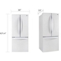 LG 30-Inch, 21.8 Cu.Ft. Freestanding French 3-Door Refrigerator With Smartdiagnosis™ Technology - LRFNS2200W