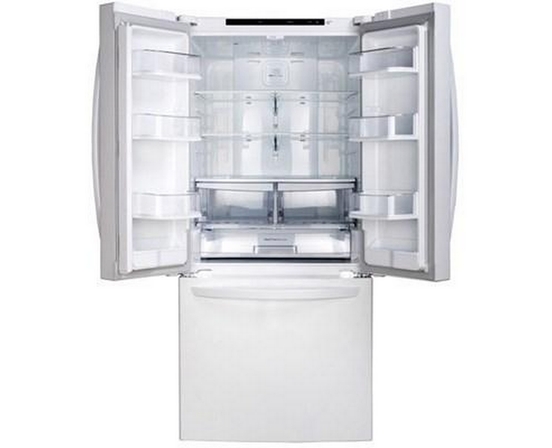 LG 30-Inch, 21.8 Cu.Ft. Freestanding French 3-Door Refrigerator With Smartdiagnosis™ Technology - LRFNS2200W