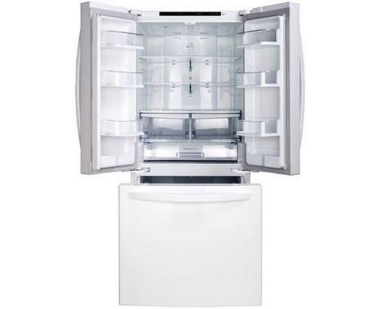 LG 30-Inch, 21.8 Cu.Ft. Freestanding French 3-Door Refrigerator With Smartdiagnosis™ Technology - LRFNS2200W