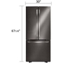 LG 30-Inch, 21.8 Cu.Ft. Freestanding French 3-Door Refrigerator With Smartdiagnosis™ Technology - LRFNS2200D
