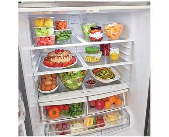 LG 30-Inch, 21.8 Cu.Ft. Freestanding French 3-Door Refrigerator With Smartdiagnosis™ Technology - LRFNS2200D