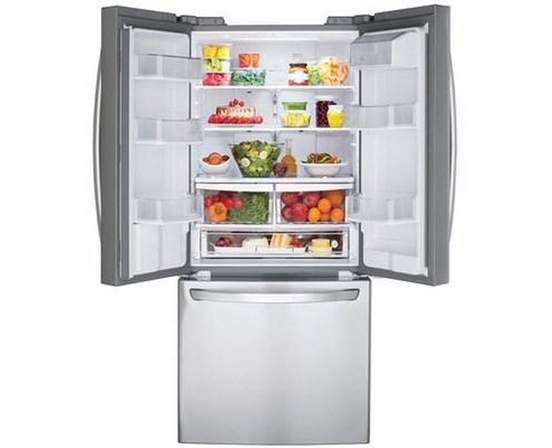 LG 30-Inch, 21.8 Cu.Ft. Freestanding French 3-Door Refrigerator With External Water Dispensing System - LRFWS2200S