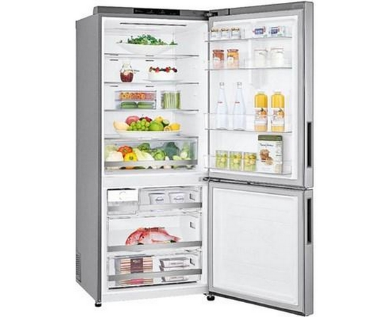 LG 28-Inch, 14.7 Cu.Ft. Counter-Depth Bottom Freezer Refrigerator With Multi-Air Flow Cooling - LBNC15251V