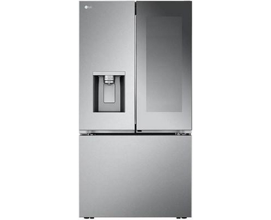 LG 36-Inch, 26 Cu. Ft. Counter-Depth Max™ French 3-Door Refrigerator With Mirror Instaview® - LRYKC2606S