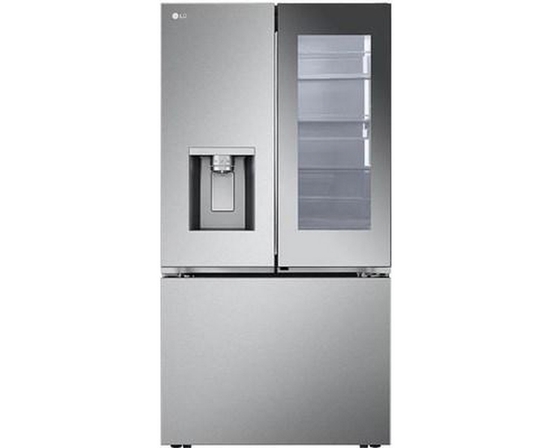 LG 36-Inch, 26 Cu. Ft. Counter-Depth Max™ French 3-Door Refrigerator With Mirror Instaview® - LRYKC2606S