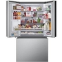 LG 36-Inch, 26 Cu. Ft. Counter-Depth Max™ French 3-Door Refrigerator With Mirror Instaview® - LRYKC2606S