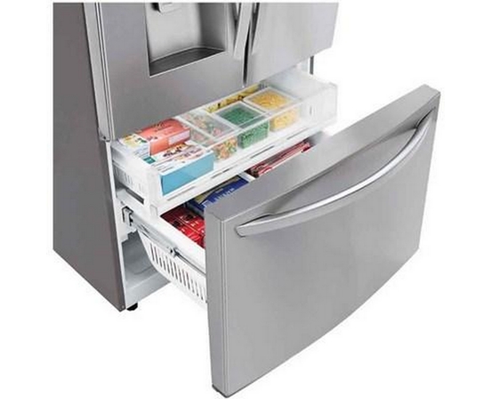 LG 36-Inch 27.7 Cu. Ft. 3-Door French Door Refrigerator With Smart Diagnosis - LRFS28XBS