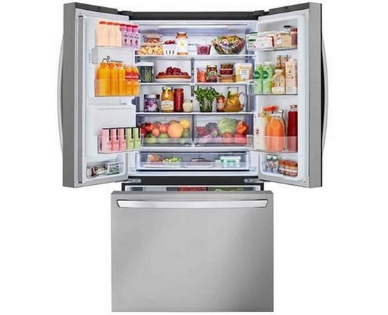 LG 36-Inch, 26 Cu. Ft. Counter-Depth French 3-Door Refrigerator With Dual Ice Makers - LRFXC2606S
