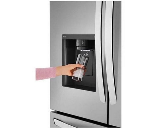 LG 36-Inch, 26 Cu. Ft. Counter-Depth French 3-Door Refrigerator With Dual Ice Makers - LRFXC2606S