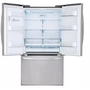 LG 36-Inch, 27.7 Cu. Ft. Freestanding French 3-Door Refrigerator With Wi-Fi - LHFS28XBS