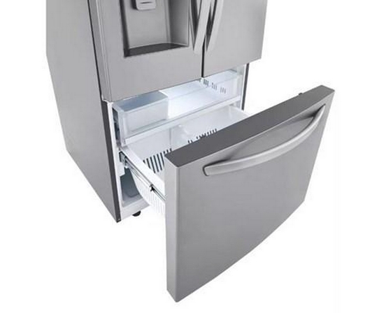 LG 36-Inch, 27.7 Cu. Ft. Freestanding French 3-Door Refrigerator With Wi-Fi - LHFS28XBS