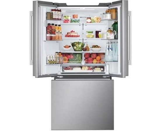 LG 33-Inch, 25 Cu. Ft. Freestanding 3-Door French Door Refrigerator With Ice And Water Dispenser - LF25H6330S