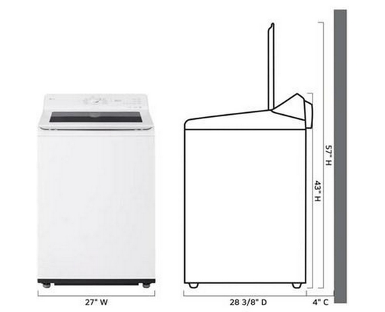 LG 5.0 Cu. Ft. Top Loading Washer With Easyunload™ - WT8200CW