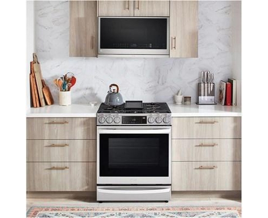 LG 30-Inch, 2.1 Cu. Ft. Wi-Fi Enabled Over-The-Range Microwave Oven With Easyclean® - MVEL2137F