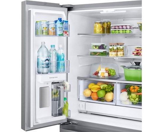 Samsung 33-Inch, 24.5 Cu. Ft. French 3-Door Refrigerator With Beverage Center™ - RF25C5551SR/AA